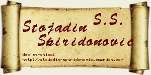 Stojadin Spiridonović vizit kartica